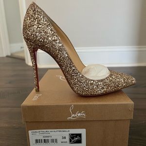 Christian Louboutin- Pigalle Follies 100 Glitter                            New